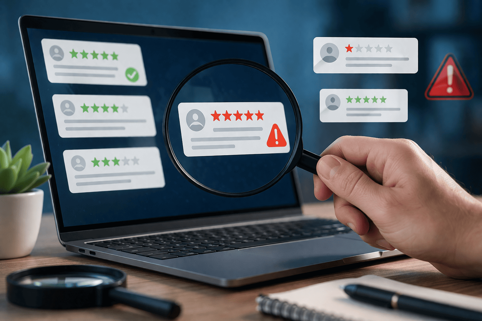 Cómo detectar reseñas falsas en internet